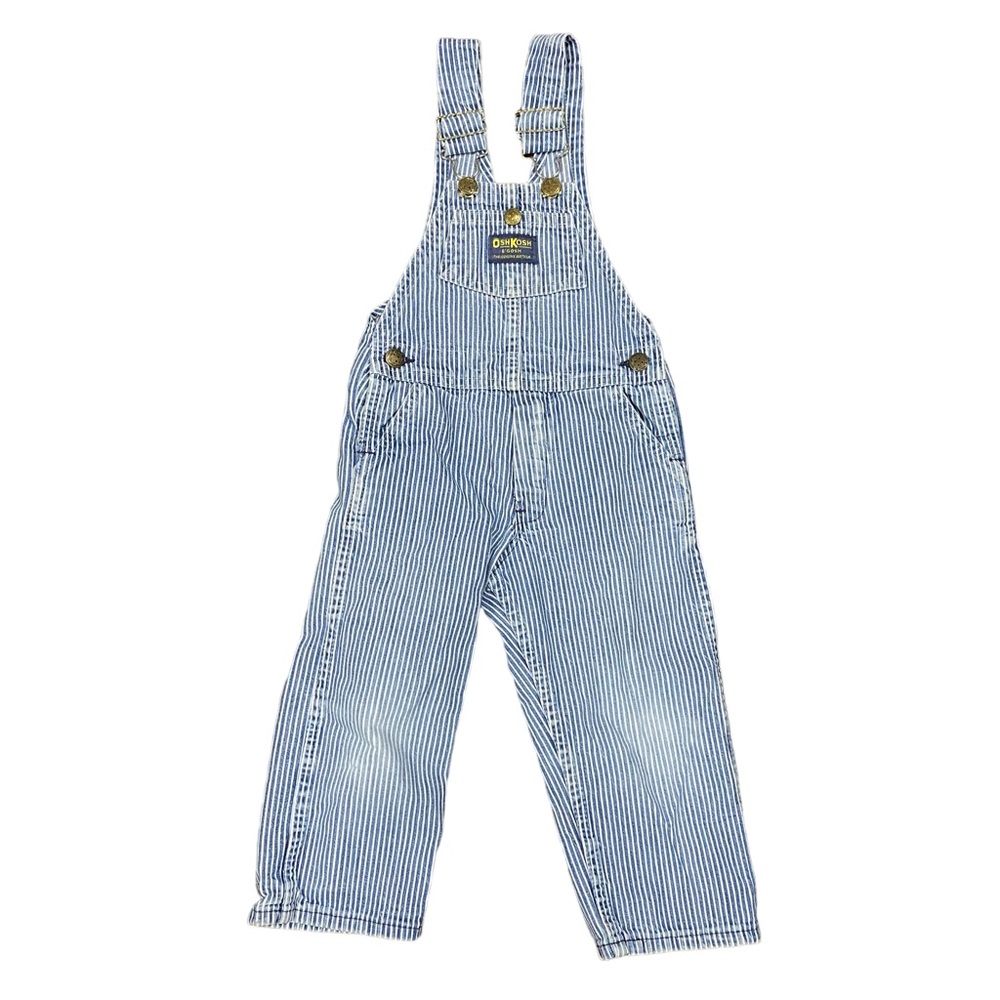 Vintage Oshkosh B’gosh Conductor Print Overalls Size 3T